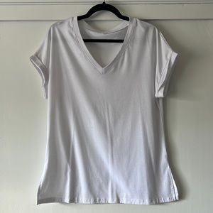 White V-Neck Tee